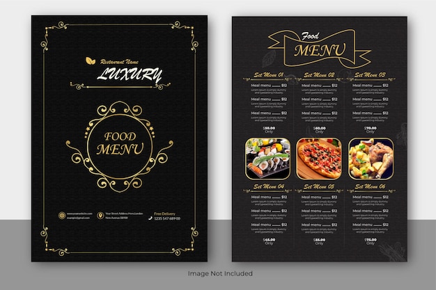 Vector beautiful food menu design template