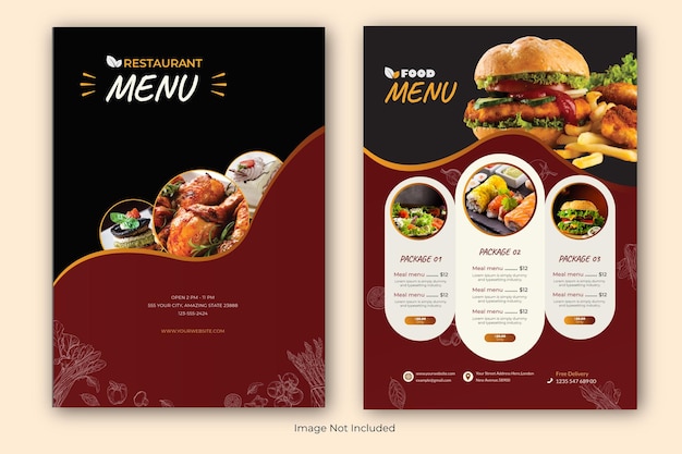 Vector beautiful food menu design template