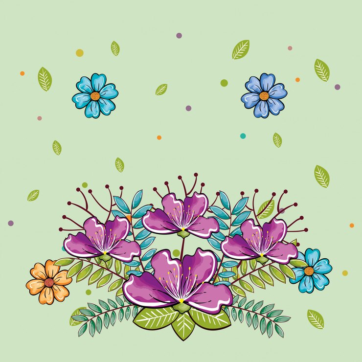 Vector 美しい庭の花の装飾
