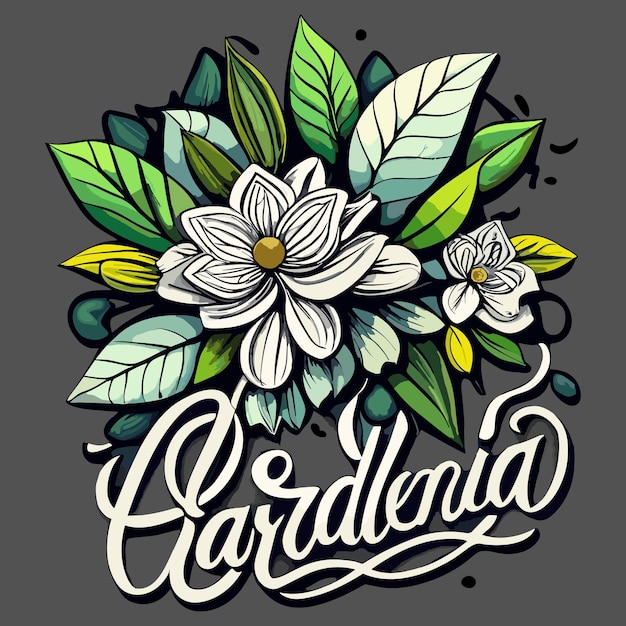Vector beautiful gardenia coloring page for adults photo realistic clean line art mandala high detail
