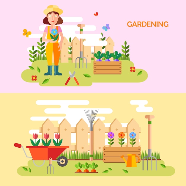 Beautiful gardening background