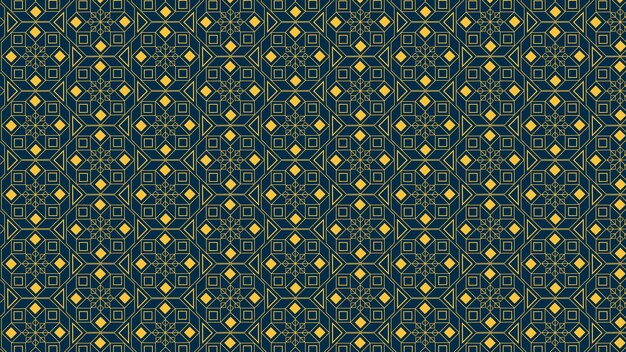 beautiful geometric pattern with flower pattern design premium vector