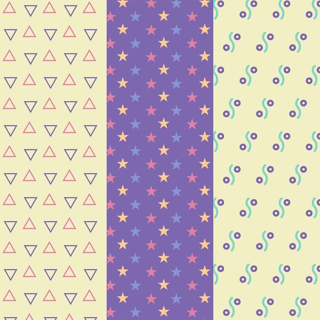 Vector beautiful geometrical background pastle pattern designs for design packaging prints fabrics