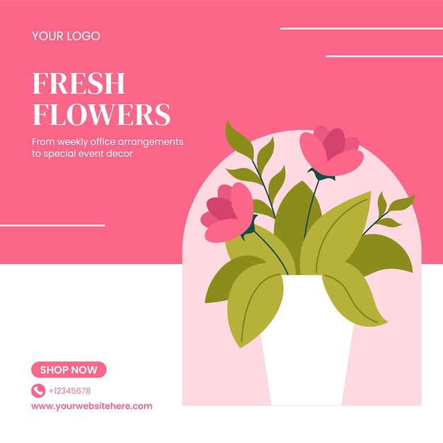 Beautiful Gift Bouquets Designed by a Professional Florist with Hand Drawn Templates Illustration