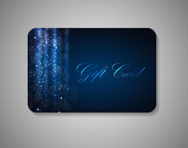 Vector beautiful gift card on gray background. vector illustration eps10.