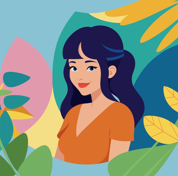 beautiful girl vector illustration