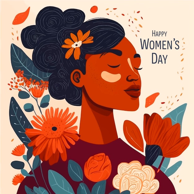 Beautiful girls in vector watercolor style for women's day on March 8