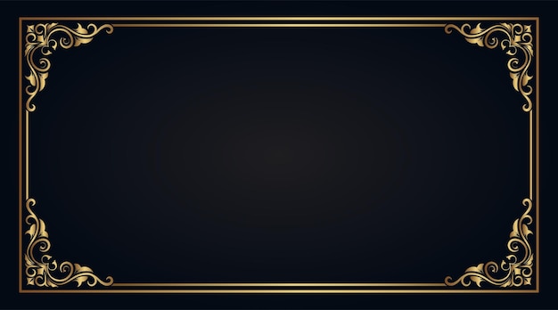 beautiful gold floral frame elegant ornament