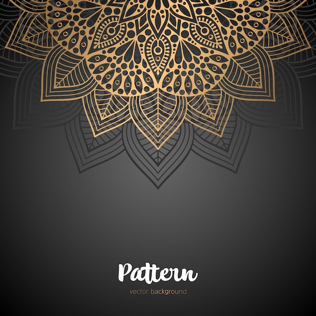 Beautiful golden mandala background