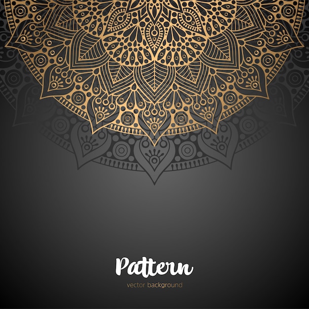 Beautiful golden mandala background