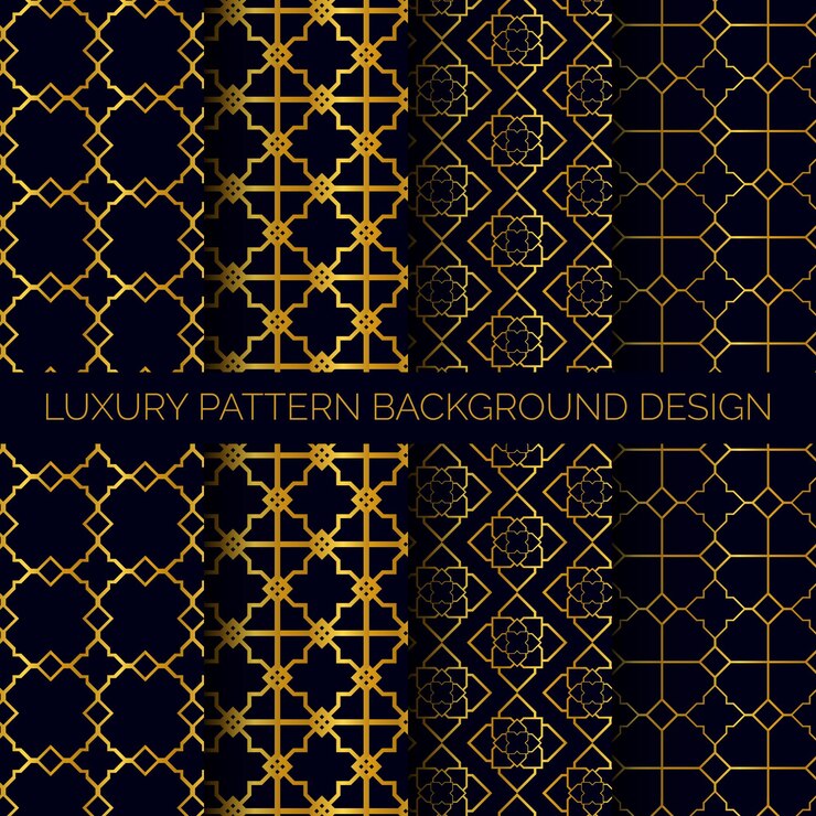 Premium Vector | Beautiful golden patterns background design