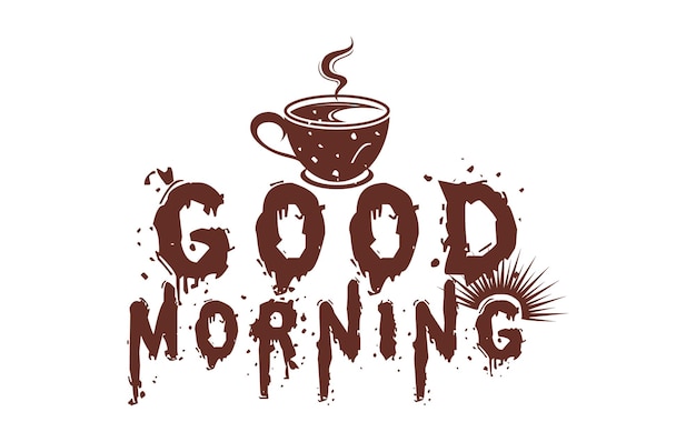 Beautiful good morning coffee t shirt design