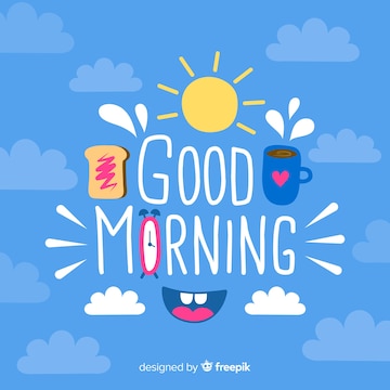 Premium Vector | Beautiful good morning lettering background