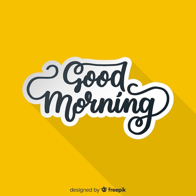 Beautiful good morning lettering background