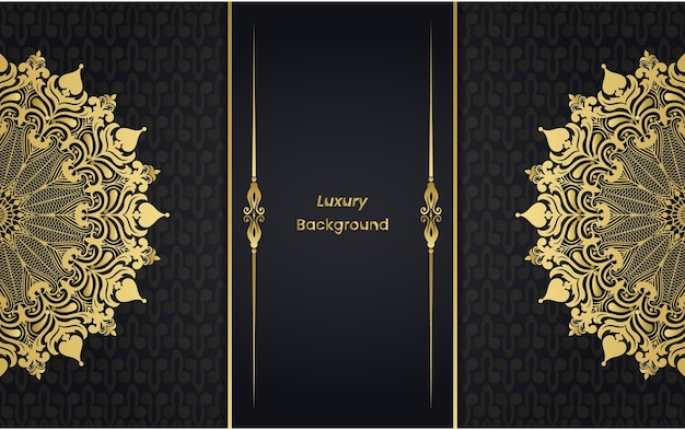 Beautiful gorgeous mandala style greeting and invitation card. Arabesque style decorative mandala