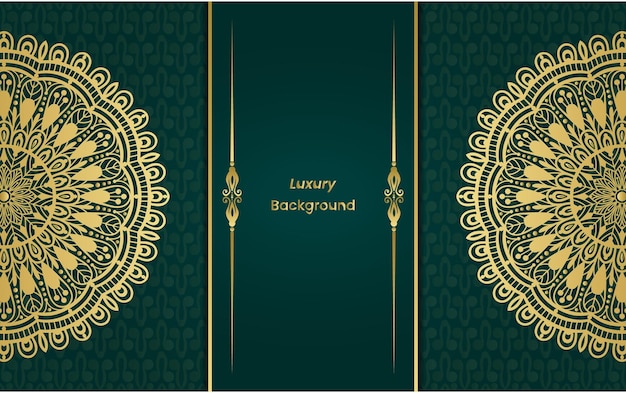 Beautiful gorgeous mandala style greeting and invitation card. Arabesque style decorative mandala