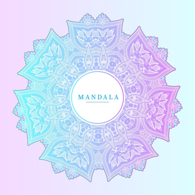 beautiful gradient mandala vector for design