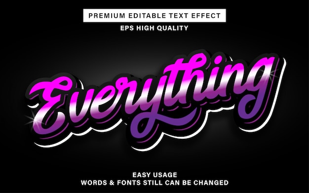 Vector beautiful graffiti text effect