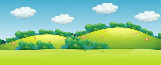 Vector a beautiful green landscape