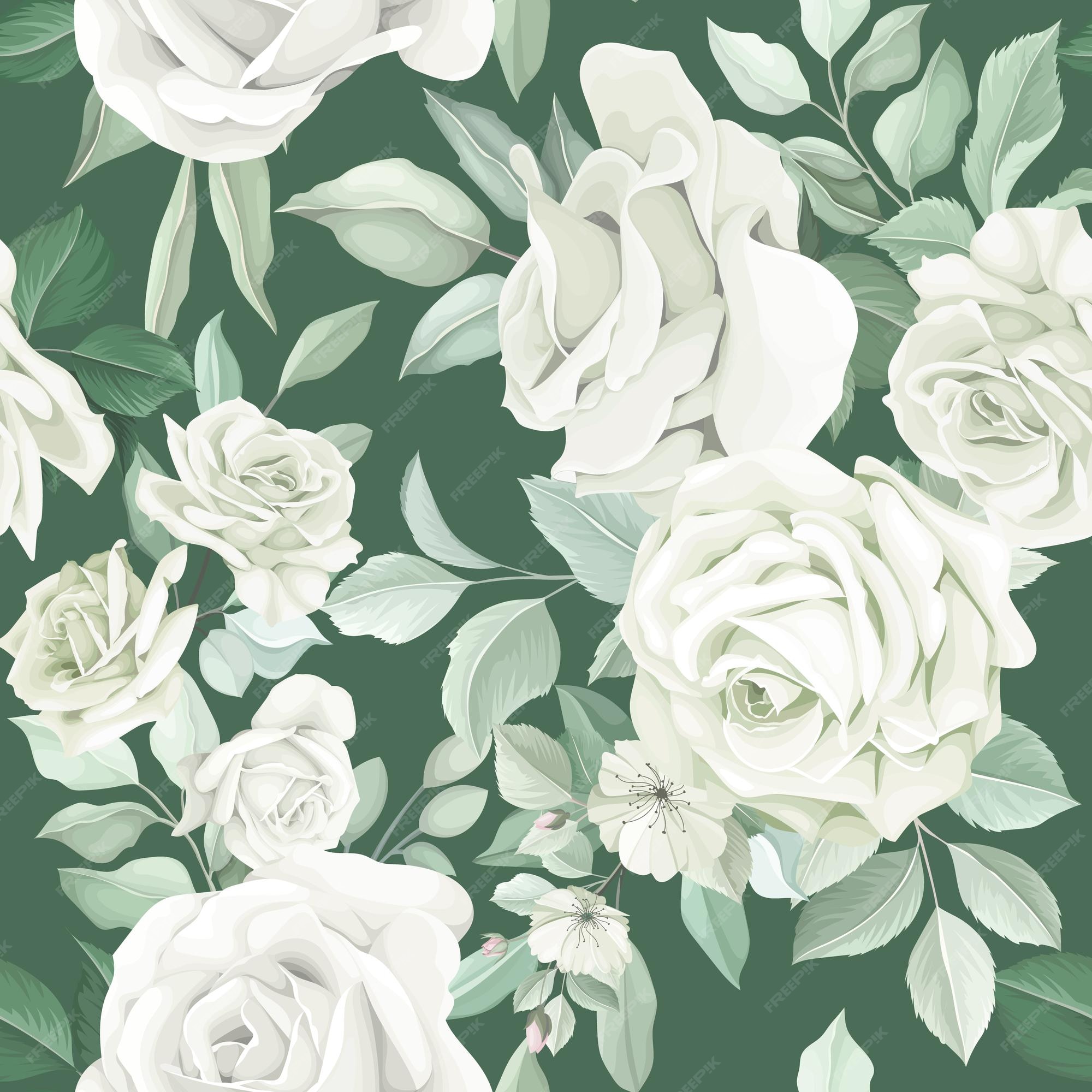 White rose wallpaper Vectors & Illustrations for Free Download | Freepik