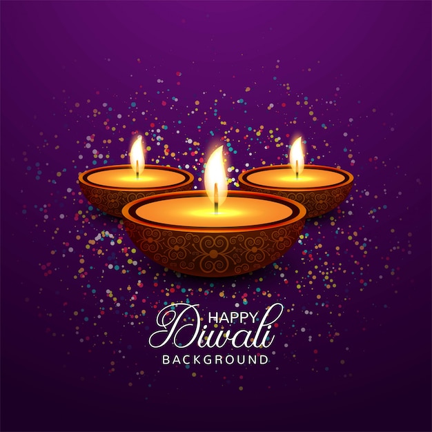 Красивая поздравительная открытка для фестиваля happy diwali