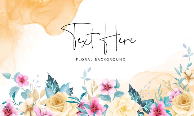 Beautiful hand drawing flower background design