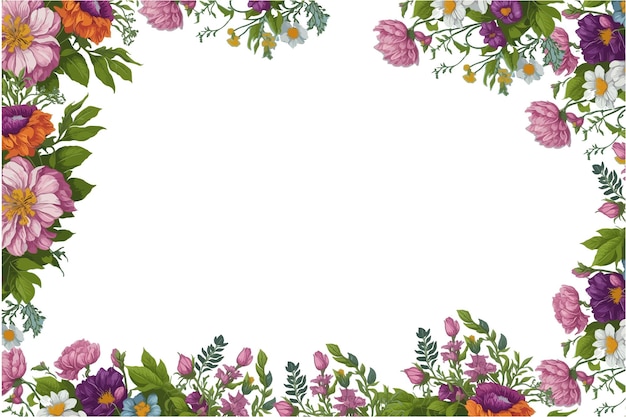 Vector beautiful hand drawing flowers background