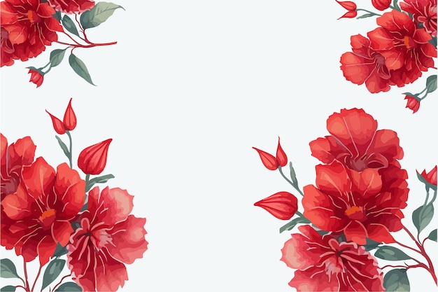 Vector beautiful hand drawing flowers background