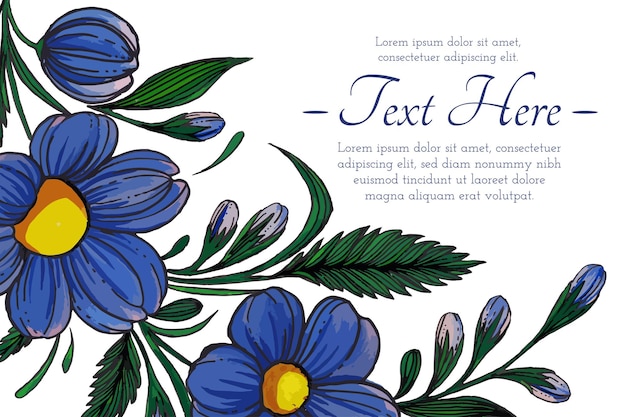 아름 다운 손 그리기 수채화 꽃 구성 서식 파일