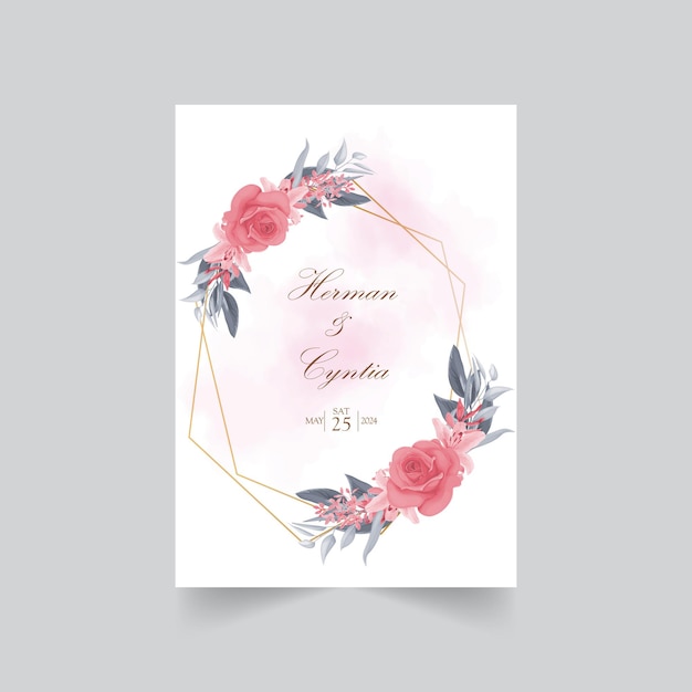 Beautiful hand drawn watercolor flowers background