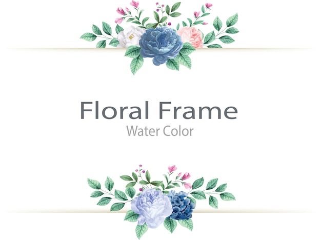Beautiful Handdrawn Floral Wedding Invitation Card