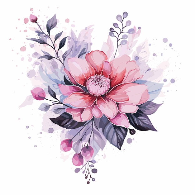 Un bellissimo fiore boho disegnato a mano