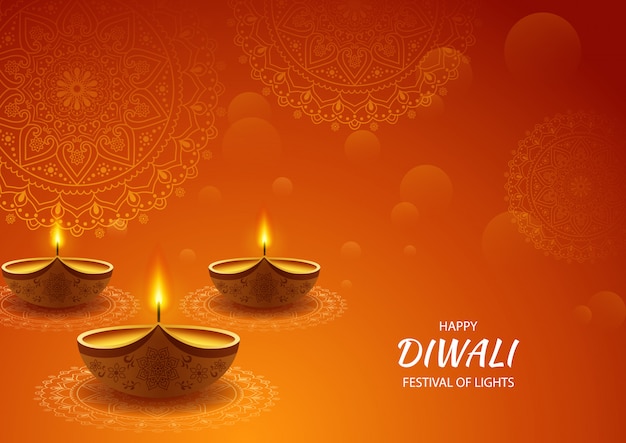 Beautiful, Happy Diwali festival of light background