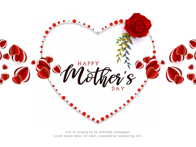 Beautiful Happy Mothers day stylish background design