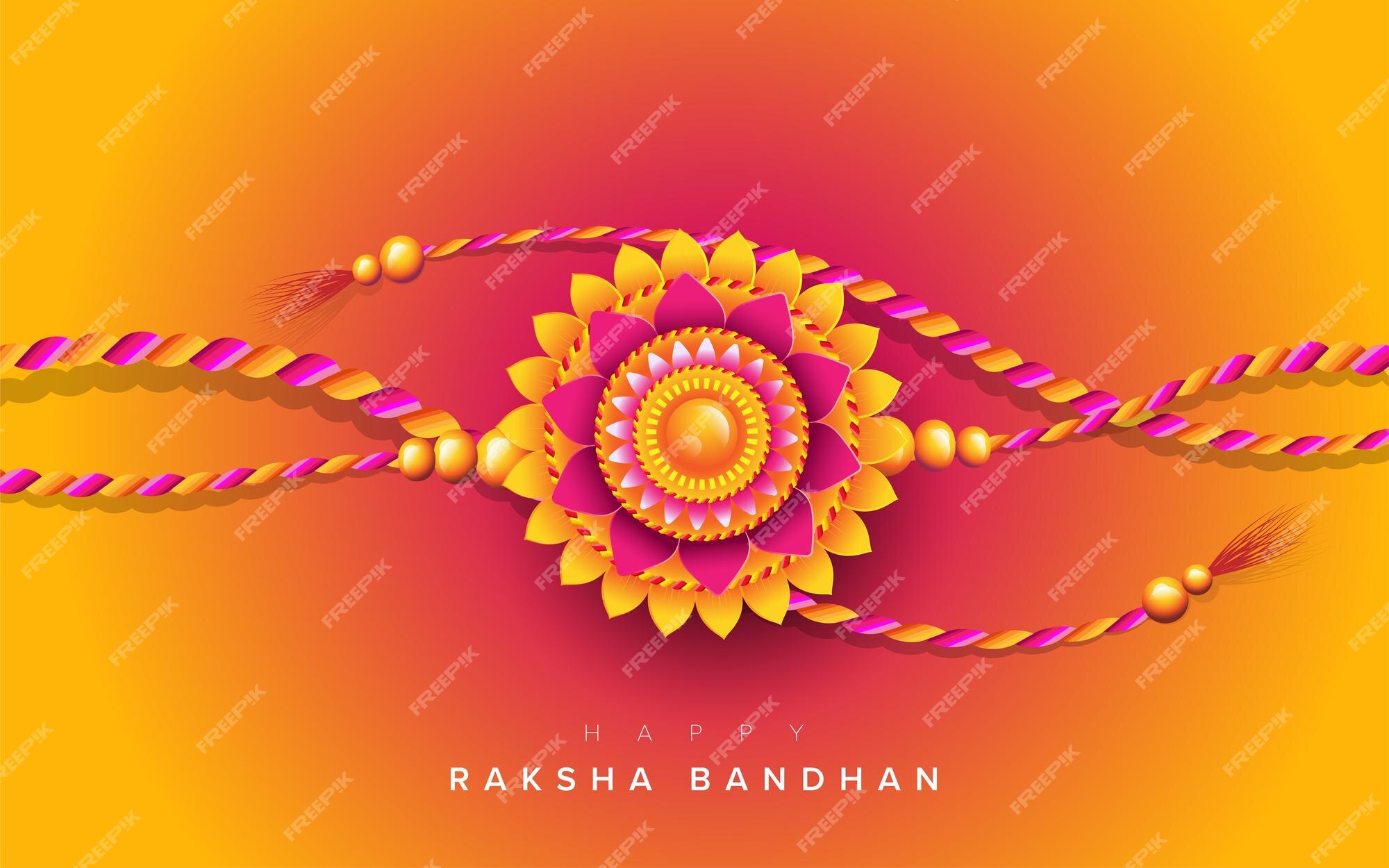 Premium Vector | Beautiful happy raksha bandhan festival background design  template