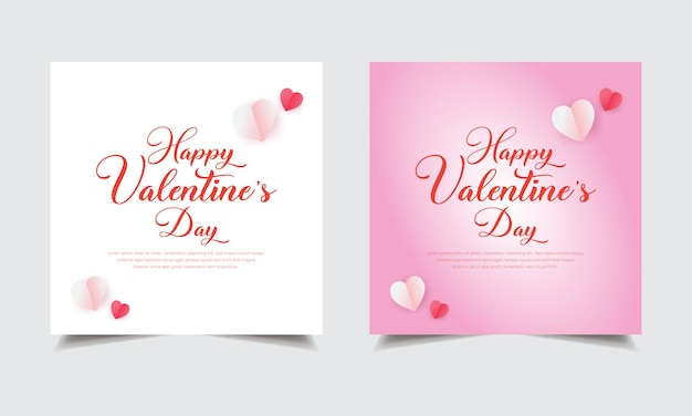 Beautiful happy valentine's day design vector template