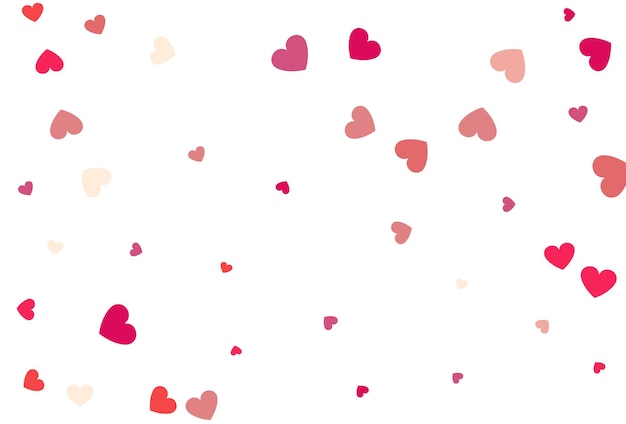 Beautiful hearts confetti valentines day