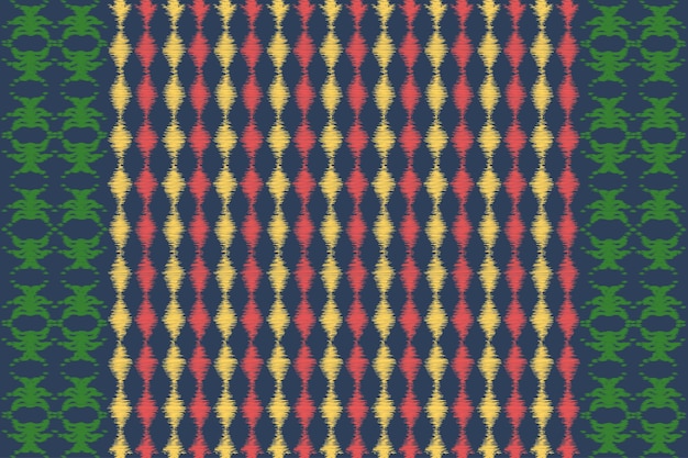 Beautiful Ikat motif geometric textile ethnic seamless pattern Native traditional American Mexican