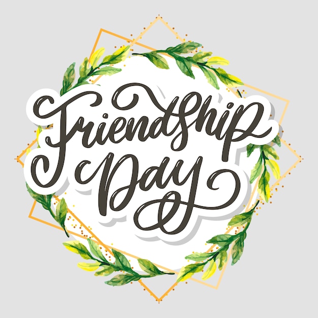 beautiful illustration of happy friendship day,decorated greeting card .