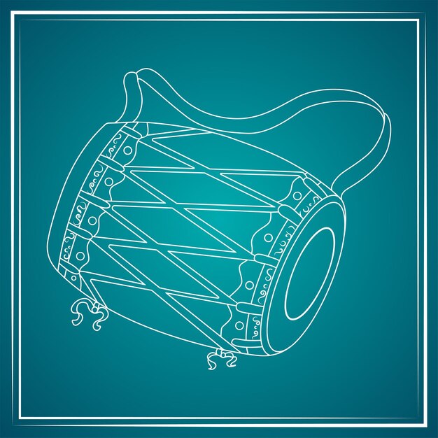 Vector beautiful illustration of musical instrument