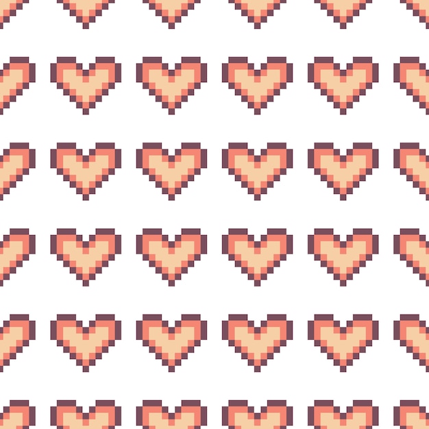 Beautiful illustration seamless pattern with hearts