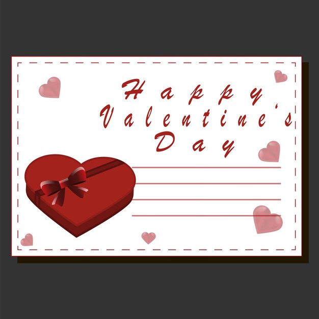 Vector beautiful illustration on theme of celebrating annual holiday valentine's day