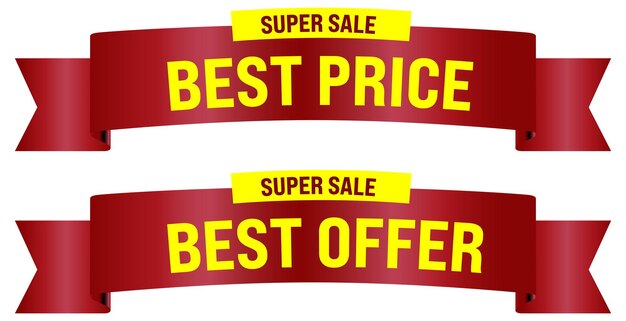 A beautiful illustration with ribbon banner for sales promotion