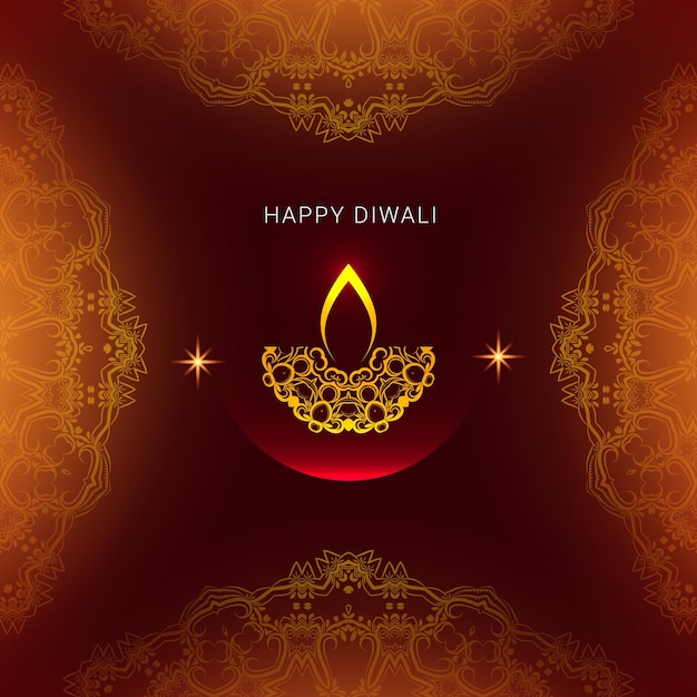 Beautiful indian diwali festival greeting design