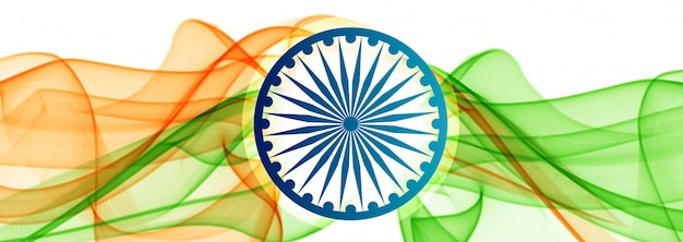 Vector beautiful indian flag banner wave