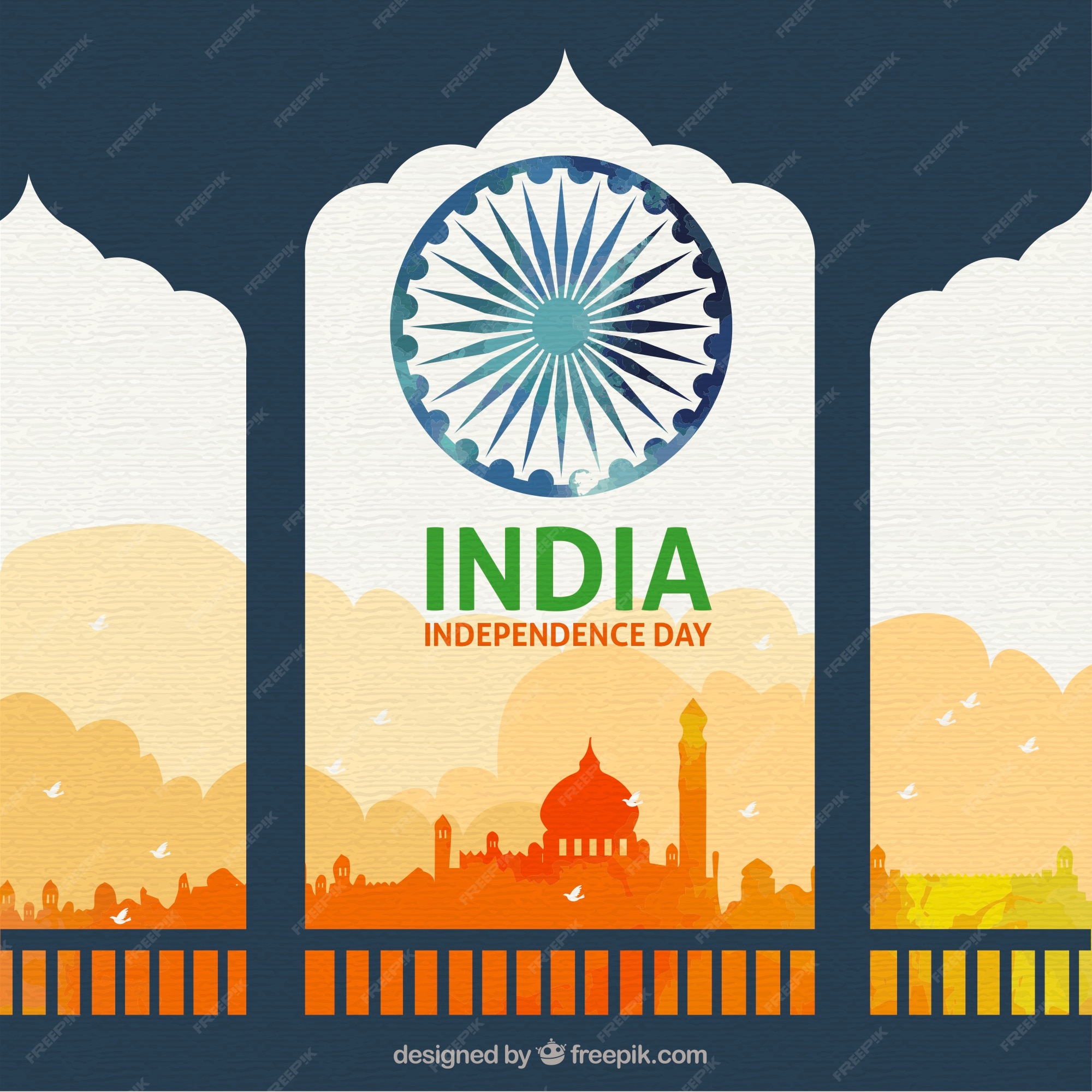 Premium Vector | Beautiful indian independence day background