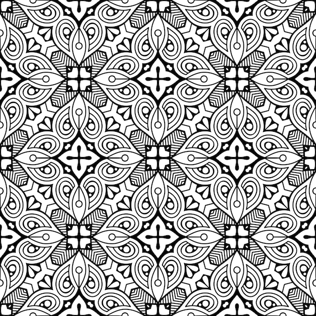 Vector beautiful indian traditional seamless pattern