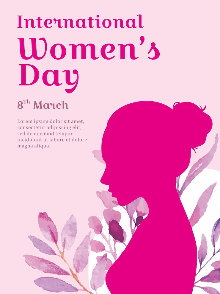 Premium Vector Beautiful international women's day poster design template