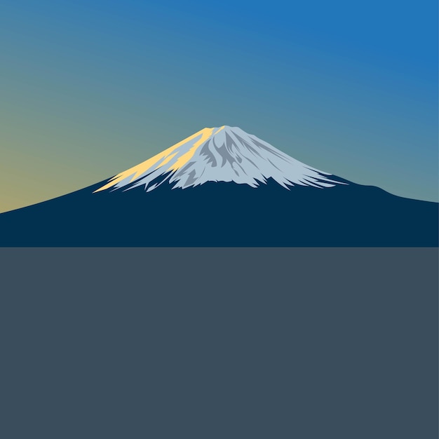 美しい日本富士山風景ベクトル イラスト