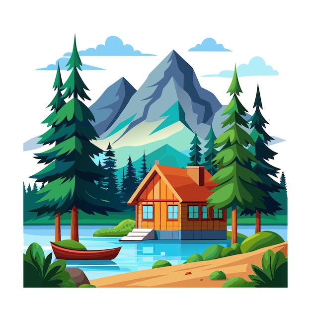 beautiful landscape scenery vector illustration concepts